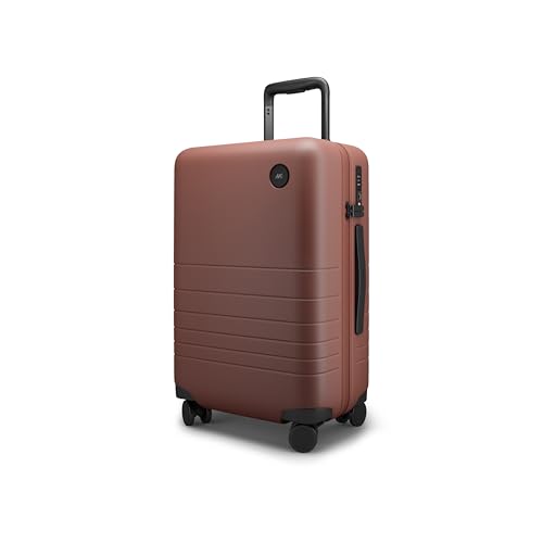 Monos Carry-On Luggage 22 Inch – Lightweight Hardside Spinner Suitcase with TSA Lock | Airline Approved, 39.9L Polycarbonate Rolling Carry On Bag | Overhead Bin Suitcase for Travel | Terracotta
