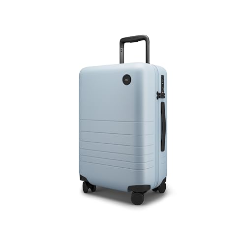 Monos Carry-On Luggage 22 Inch – Lightweight Hardside Spinner Suitcase with TSA Lock | Airline Approved, 39.9L Polycarbonate Rolling Carry On Bag | Overhead Bin Suitcase for Travel | Blue Haze