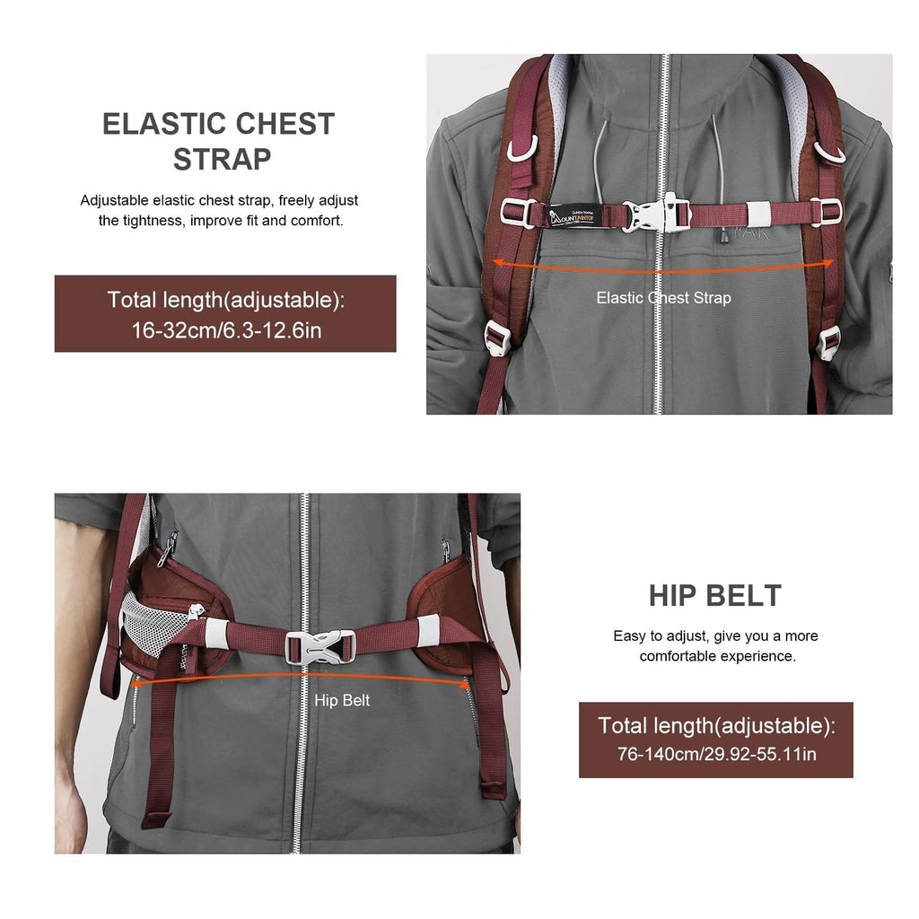 MOUNTAINTOP 25L/40L Hiking Backpack,Lightweight Travel Backpack for Men Women Outdoor Backpacking, Camping
