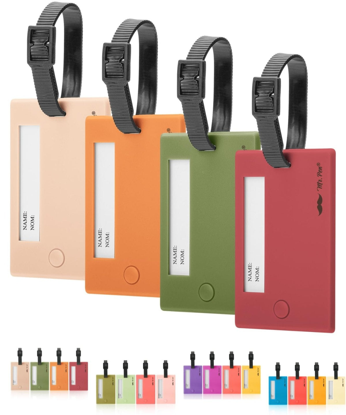 Mr. Pen - Luggage Tags, 4 Pack, Colorful,Luggage Name Tags for Suitcases