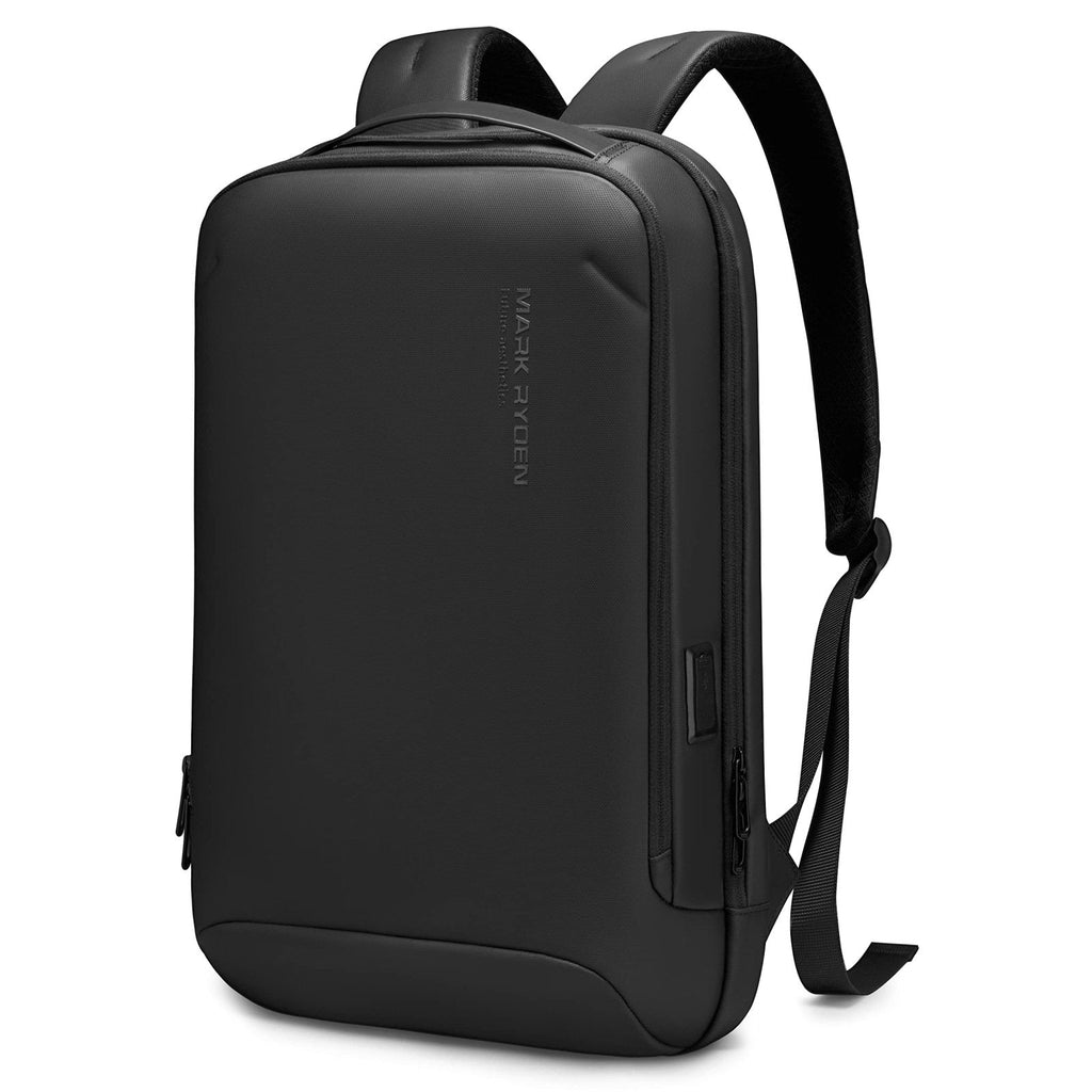 Muzee Business Backpack for Men 15.6 Inch, Slim Laptop Backpack with USB Port, Water Resistant Lightweight Travel Backpack with Hard Shell Design for Office