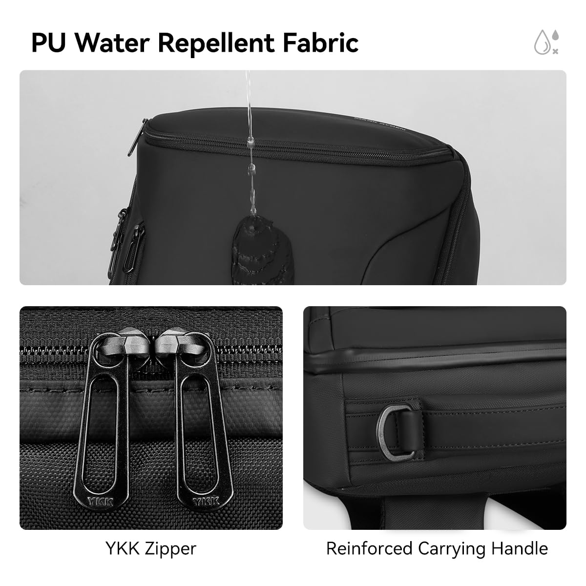 Muzee Business Backpack for Men, 17.3 Inch Water - Resistant & Anti - Scrape Travel Laptop Backpack with USB Charging Port, High Tech Backpack Fits Notebook & Tech Gear