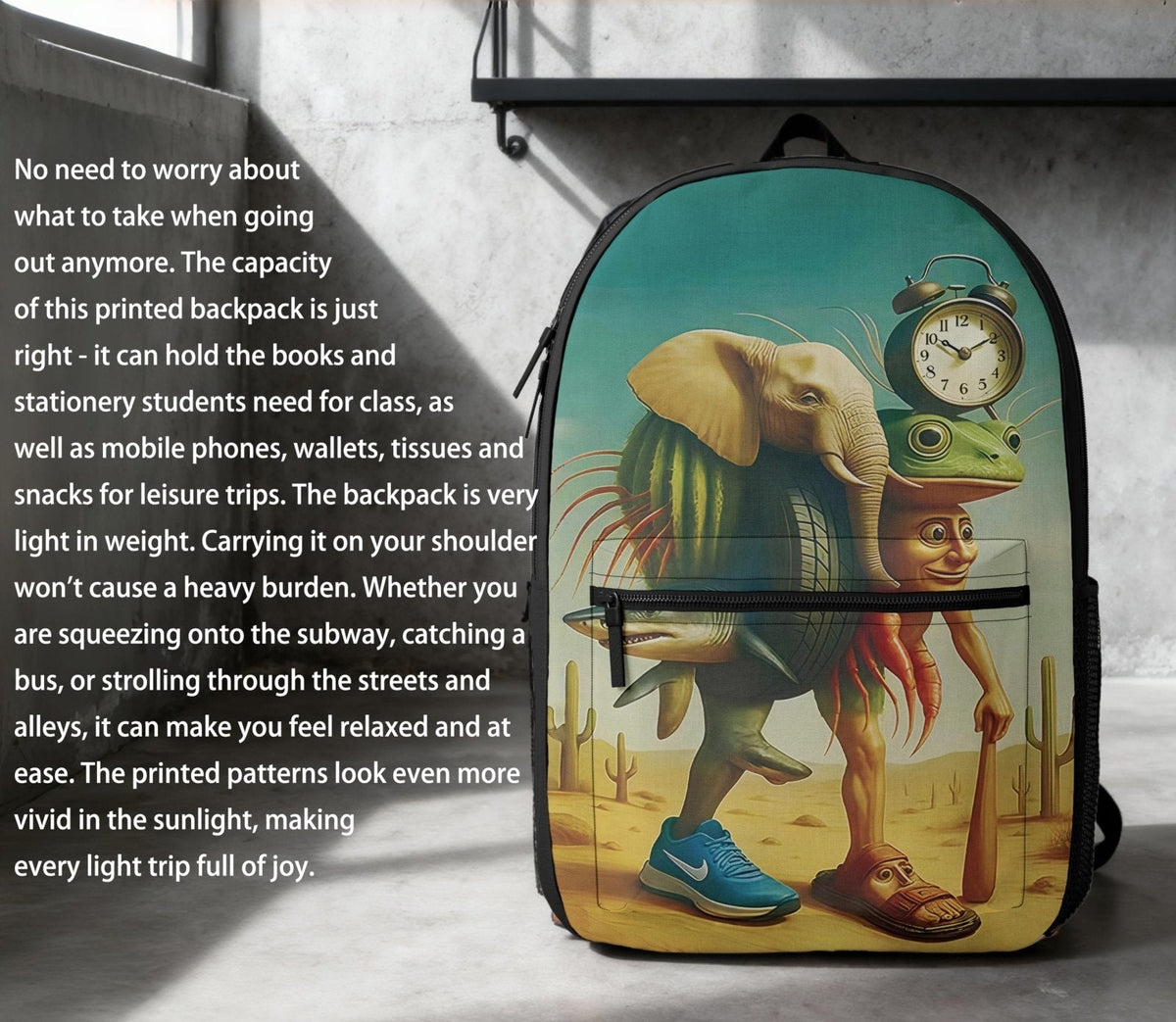 mxyteabz Cappuccino Assassino Backpack for Travel & Outdoor – Italian Brain Rot Backpack Meme Style with Spacious Pocket