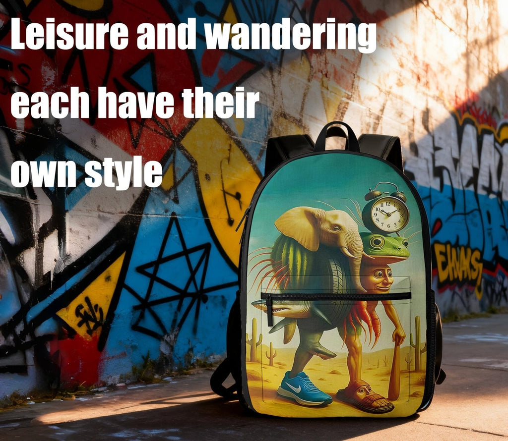 mxyteabz Cappuccino Assassino Backpack for Travel & Outdoor – Italian Brain Rot Backpack Meme Style with Spacious Pocket