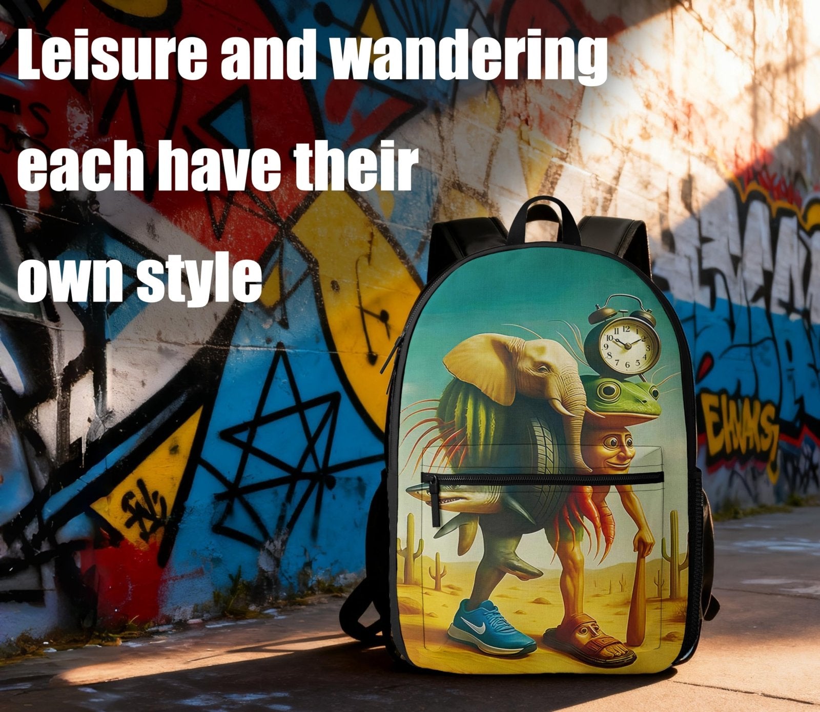 mxyteabz Cappuccino Assassino Backpack for Travel & Outdoor – Italian Brain Rot Backpack Meme Style with Spacious Pocket