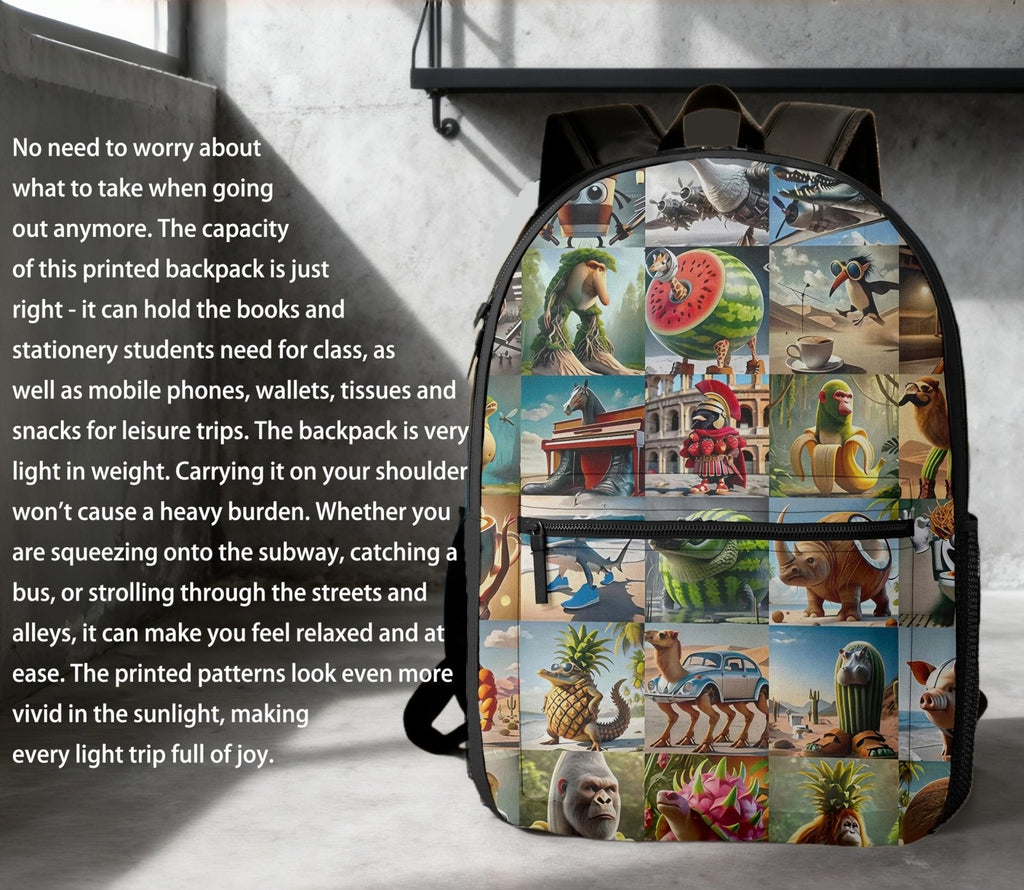 mxyteabz Cappuccino Assassino Backpack for Travel & Outdoor – Italian Brain Rot Backpack Meme Style with Spacious Pocketb (A)