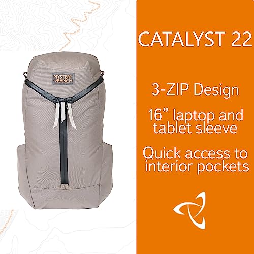 Mystery Ranch Catalyst 22L Travel Backpack with Tech Pocket for Everyday Carry and Adventures - Pebble