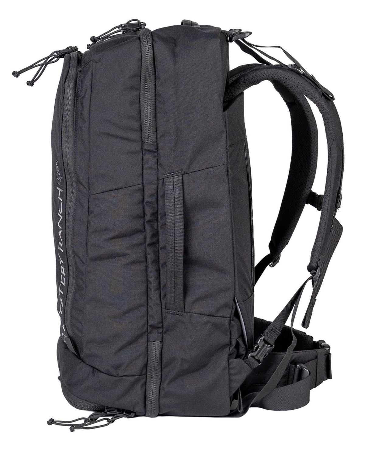 Mystery Ranch Mission Rover 45 Backpack – Duffel Bag with Side Handle, Lockable Zippers & Padded Laptop Sleeve – Black