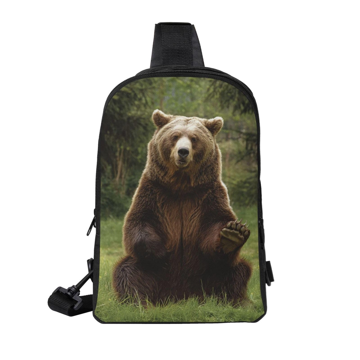 NCMDNWAUCK Sling Bag Hi Bear Sit on the lawn Cross Chest Bag Sling Backpack for Travel Crossbody Shoulder Bag