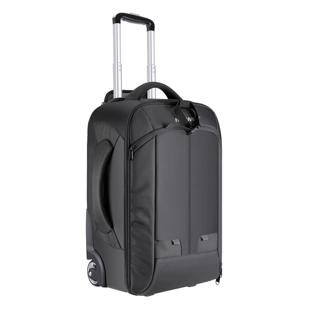 Neewer 2-in-1 Convertible Wheeled Camera Backpack, Rolling Luggage Case with Telescopic Handle and Anti-Shock Dividers for DSLR Cameras, Lenses, Hoods, Strobes, Tripod, and Other Accessories
