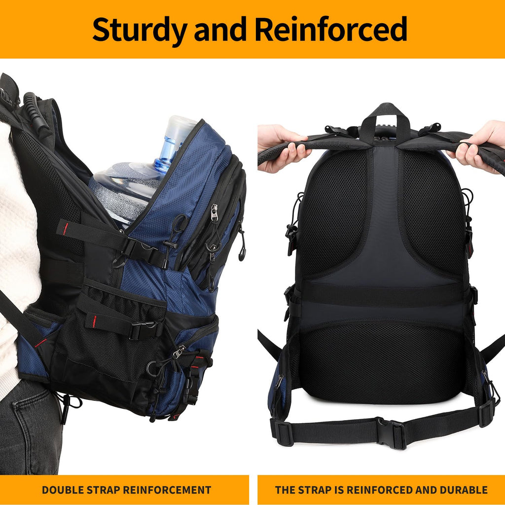 Nerlion 40L Hiking Backpack Travel Backpack for Men Women Camping Waterproof Outdoor Hiking Daypack Lightweight Backpack (Blue)