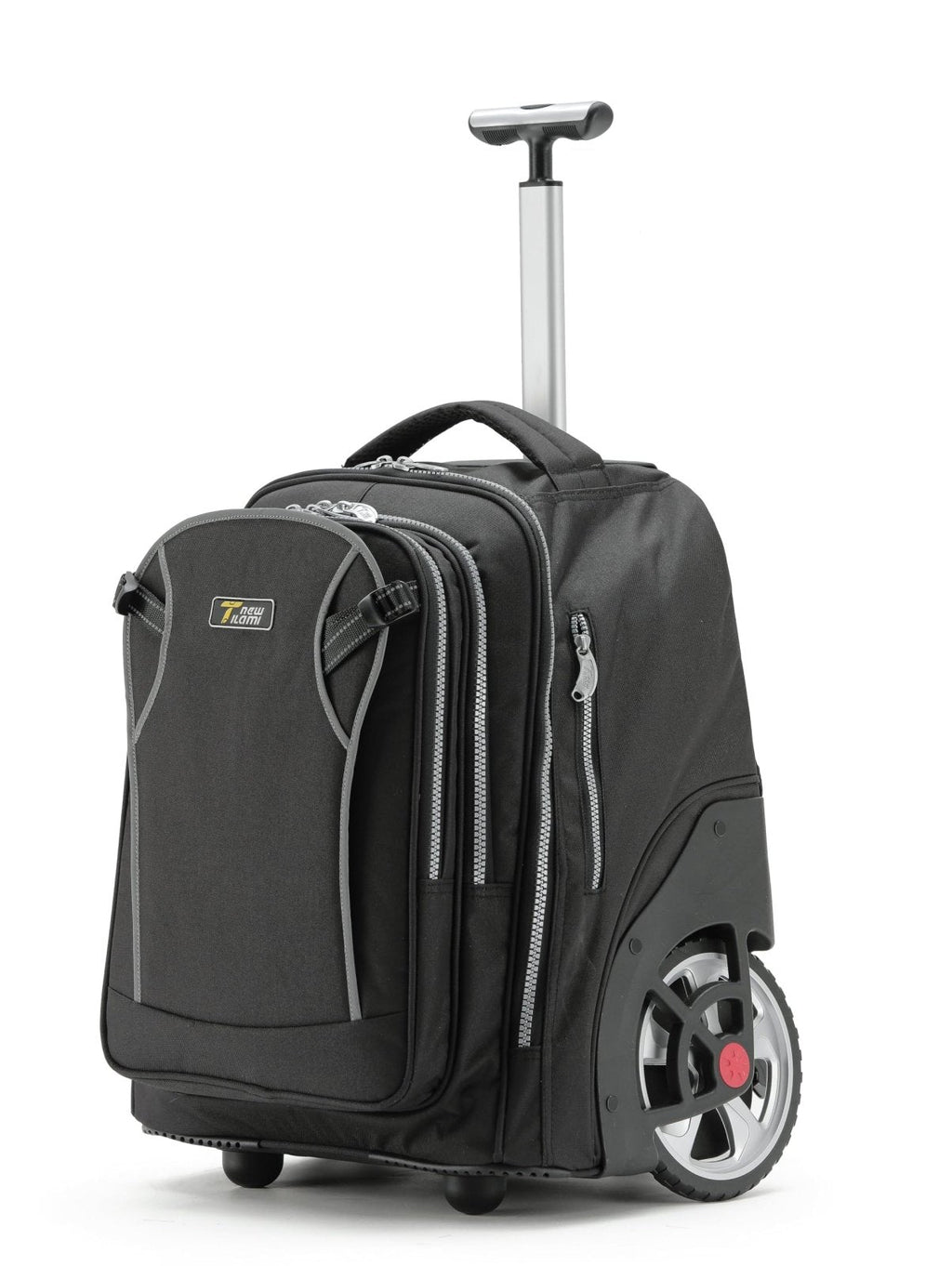 NEW TILAMI 20" Rolling Backpack for Teens Adults, Climbing Stairs Waterproof Backpack with Wheels for School Business Trave Camping with Laptop Compartment, Fit 17 Inch Laptop, Black