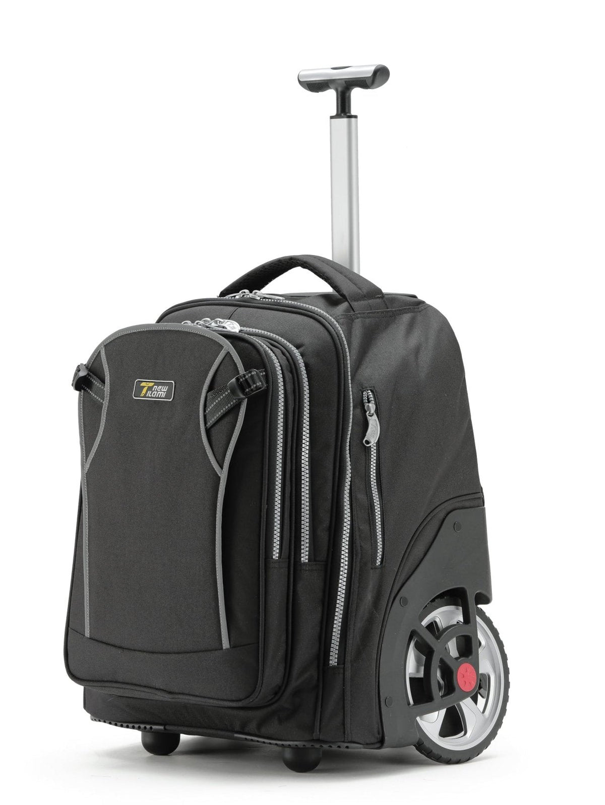 NEW TILAMI 20" Rolling Backpack for Teens Adults, Climbing Stairs Waterproof Backpack with Wheels for School Business Trave Camping with Laptop Compartment, Fit 17 Inch Laptop, Black