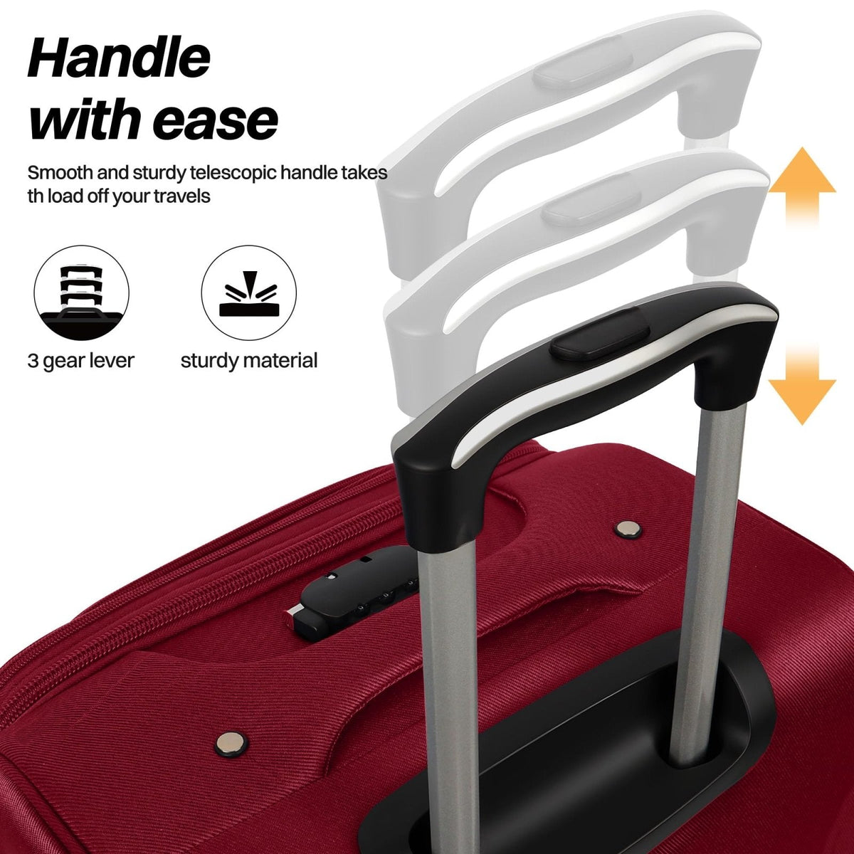 New York XPress 2 - Piece Set Front Opening,Softside Luggage Sets w/Double Spinner Wheels Expandable Luggage,Lightweight Travel Luggage Rolling Suitcase w/LOCK（Burgundy - Grey,20in/28in）