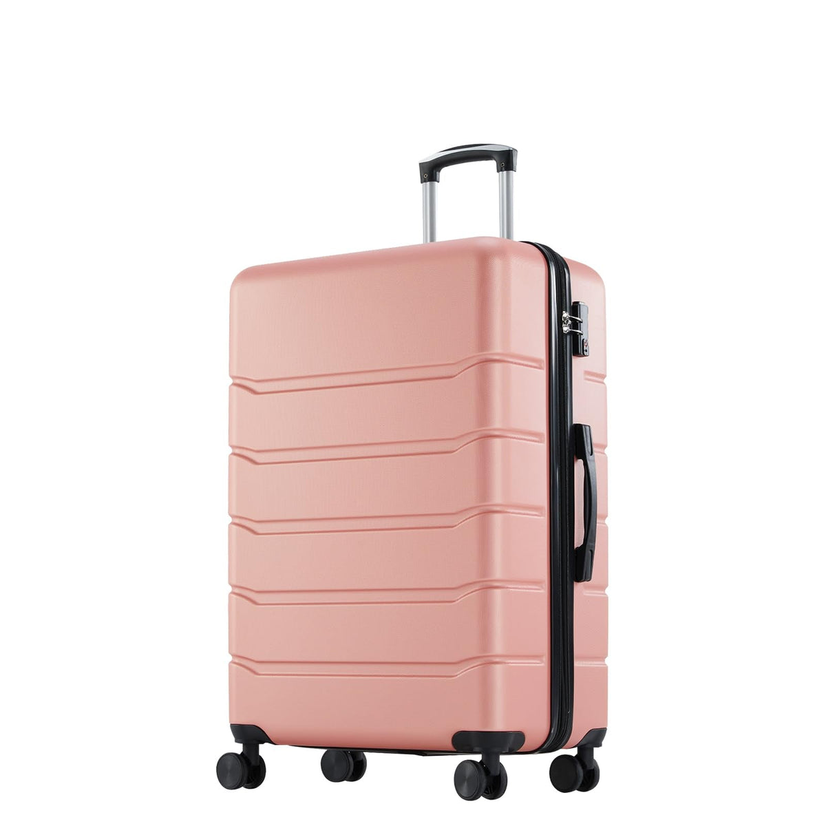 NEWBULIG 20 Inch Carry on Luggage, Lightweight Expandable Rolling Suit Case with TSA Lock, Hard Shell ABS Suitcase with Double Spinner Wheels, Pink