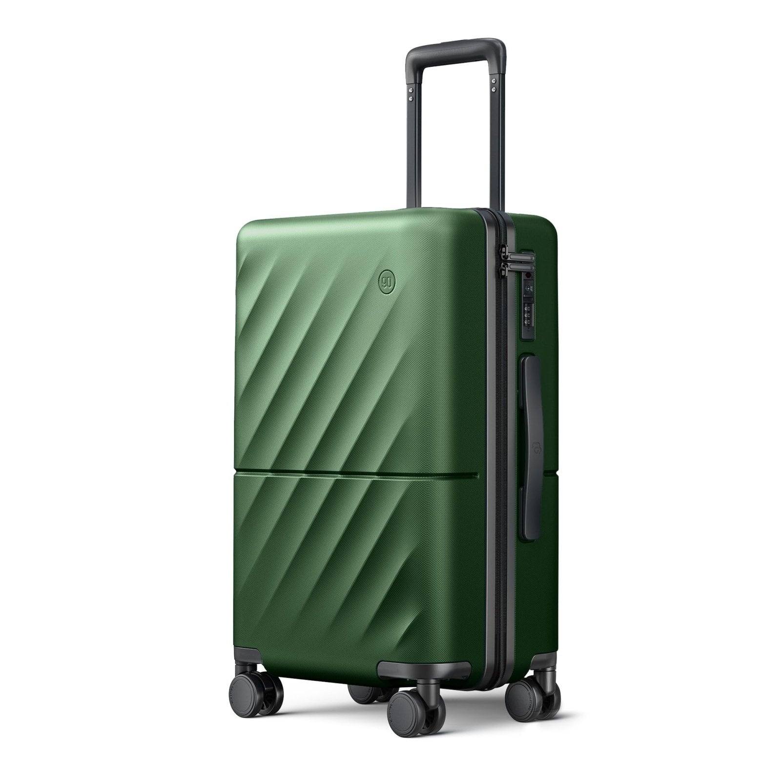 NINETYGO Carry On Suitcase, 20 Inch Carry-On Luggage with Double Spinner Wheels, Anti-Burst Zipper, Hard Case PC Suitcase Carry On, Lightweight Travel Luggage, TSA Approved (Seaweed Green, Hudson)
