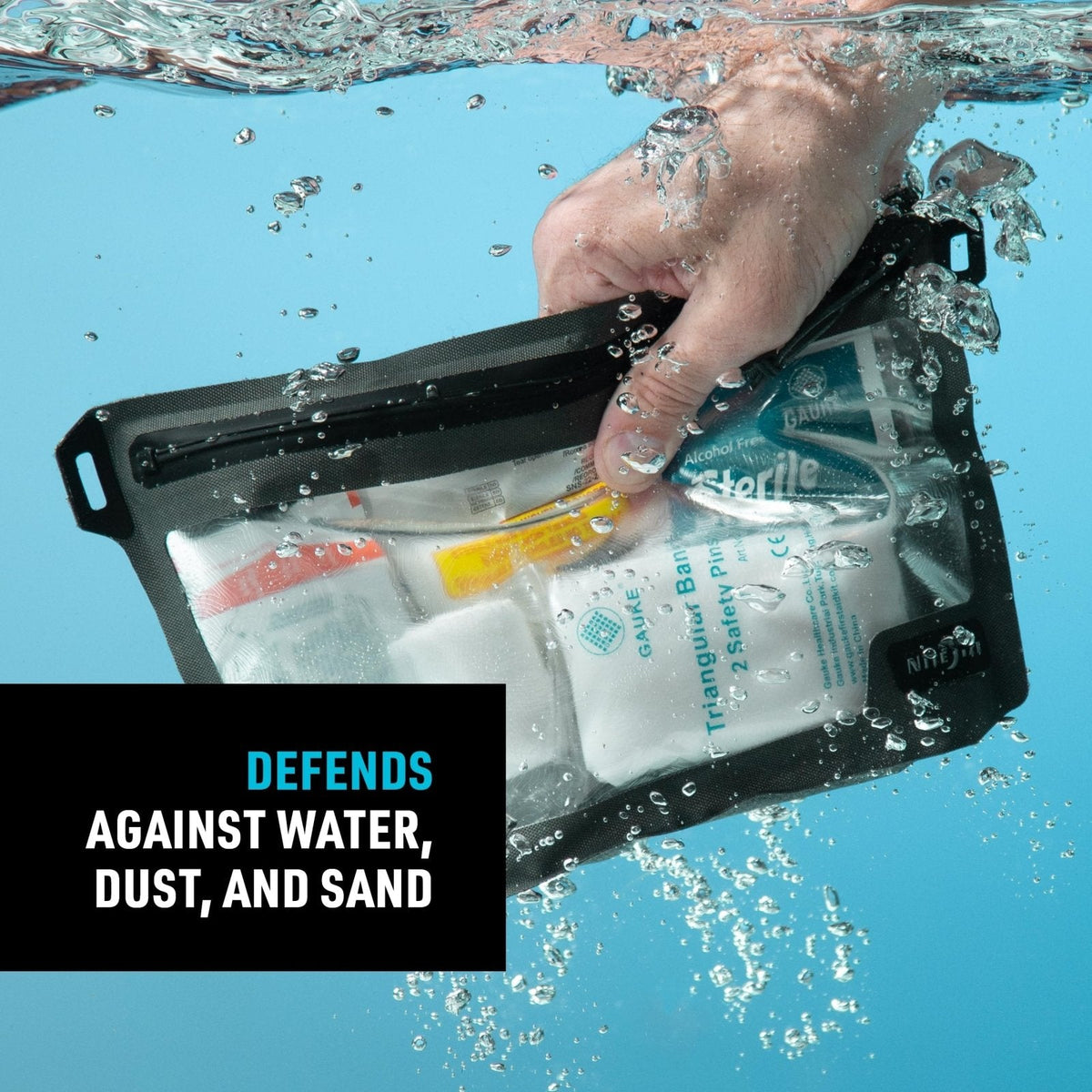 Nite IZE Runoff Waterproof 3 - 1 - 1 Pouch - Waterproof Bag for Travel - Toiletry Bag - Hygiene Bag for Travel - Toiletry Bag for the Beach or City - Passes TSA 3 - 1 - 1 Liquids Rule - Waterproof Pouch