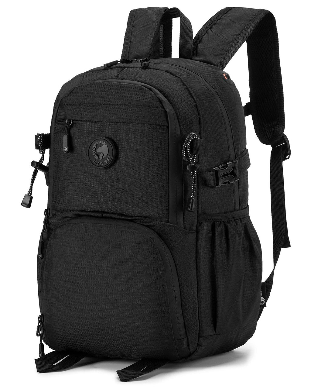 Nixjoro 40x30x15 cm Personal Item Travel Bag,16x12x6 inch Small Carry On Backpack 20L, Flight Approved Underseat Travel Luggage Bag,Mochila de Viaje,Cabin Size Lightweight Black