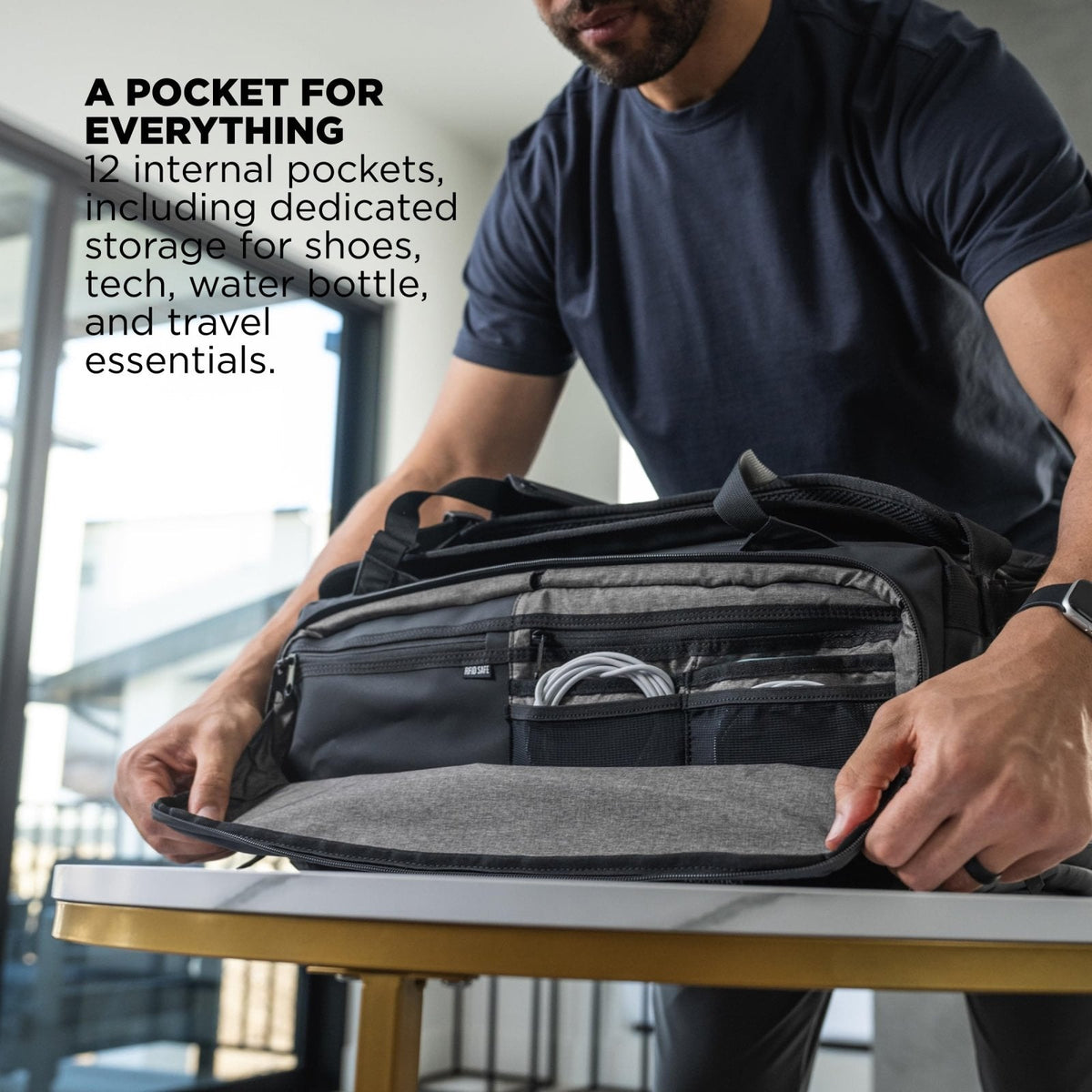 NOMATIC 40L Travel Bag - Convertible Duffel/Backpack, Carry - on Size, Everyday Use Laptop Bag, TSA Compliant