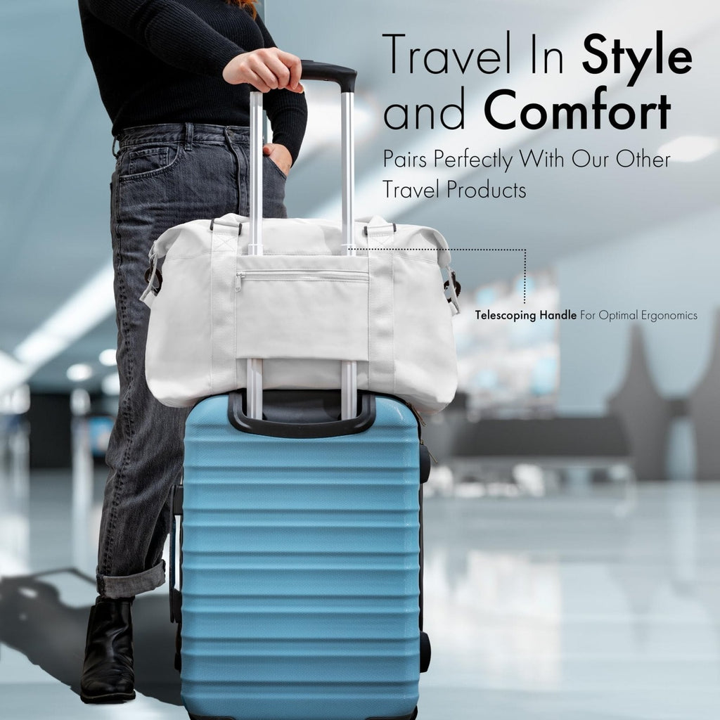 (Not Made In China) Carry On Luggage Hardside Spinner, Lightweight and Expandable 20 - 21 Inch Suitcase Rolling Carryon w/ 4 Wheels, Blue