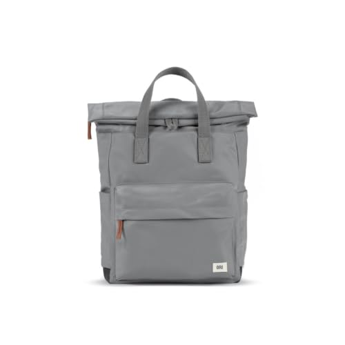 ORI LONDON Travel Backpack - Medium Nylon Rolltop Backpack for Men & Women for Laptop & Accessories - The Canfield, Stormy Gray