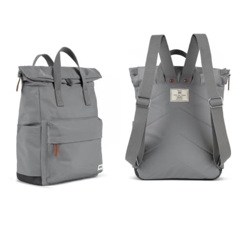 ORI LONDON Travel Backpack - Medium Nylon Rolltop Backpack for Men & Women for Laptop & Accessories - The Canfield, Stormy Gray