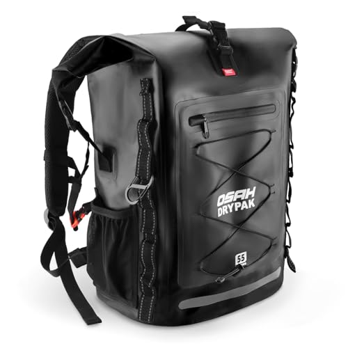 OSAH DRYPAK Waterproof Backpack Dry Bag 35L/55L/85L – Heavy Duty Roll-Top Hiking Backpack for Travel, Kayaking, Boating, Camping, Rafting and Fishing