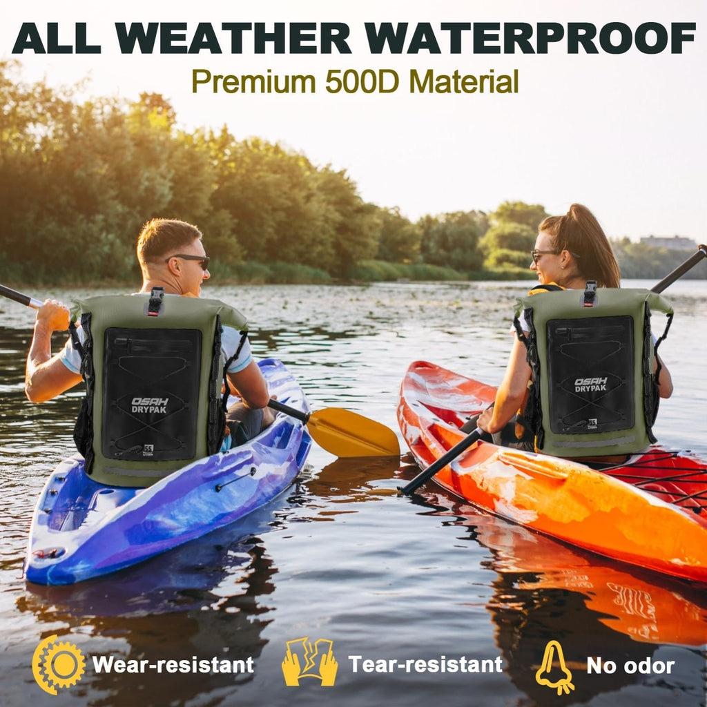 OSAH DRYPAK Waterproof Backpack Dry Bag 35L/55L/85L – Heavy Duty Roll - Top Hiking Backpack for Travel, Kayaking, Boating, Camping, Rafting and Fishing