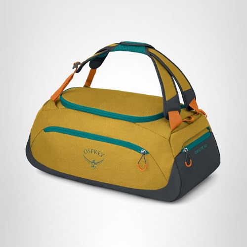 Osprey Daylite 45L Duffel Backpack - Convertible Everyday Duffel Bag for Gym, Commute, and Travel, Tumbleweed Yellow/Tunnel Vision
