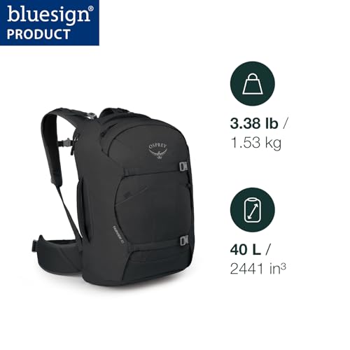 Osprey Fairview 40L Women's Travel Backpack - Carry On Bag with Laptop Sleeve and Toiletry Pocket, Cascade Blue-Torrent Blue | Osprey Backpacks