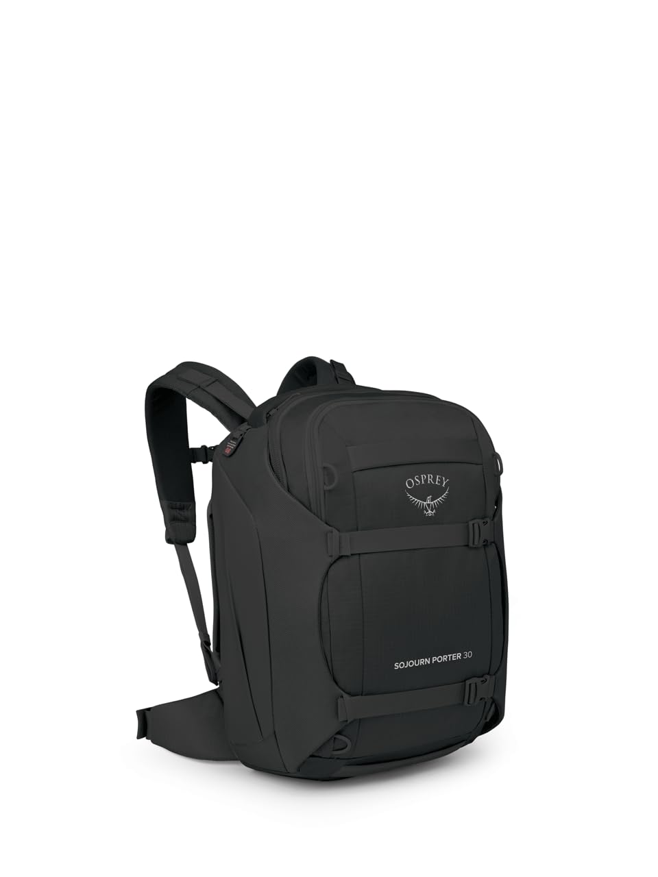Osprey Sojourn Porter 30L Travel Backpack - Carry-On Compliant Luggage with StraightJacket Compression and Padded Laptop Sleeve - Durable Pack for International or Urban Travel, Black