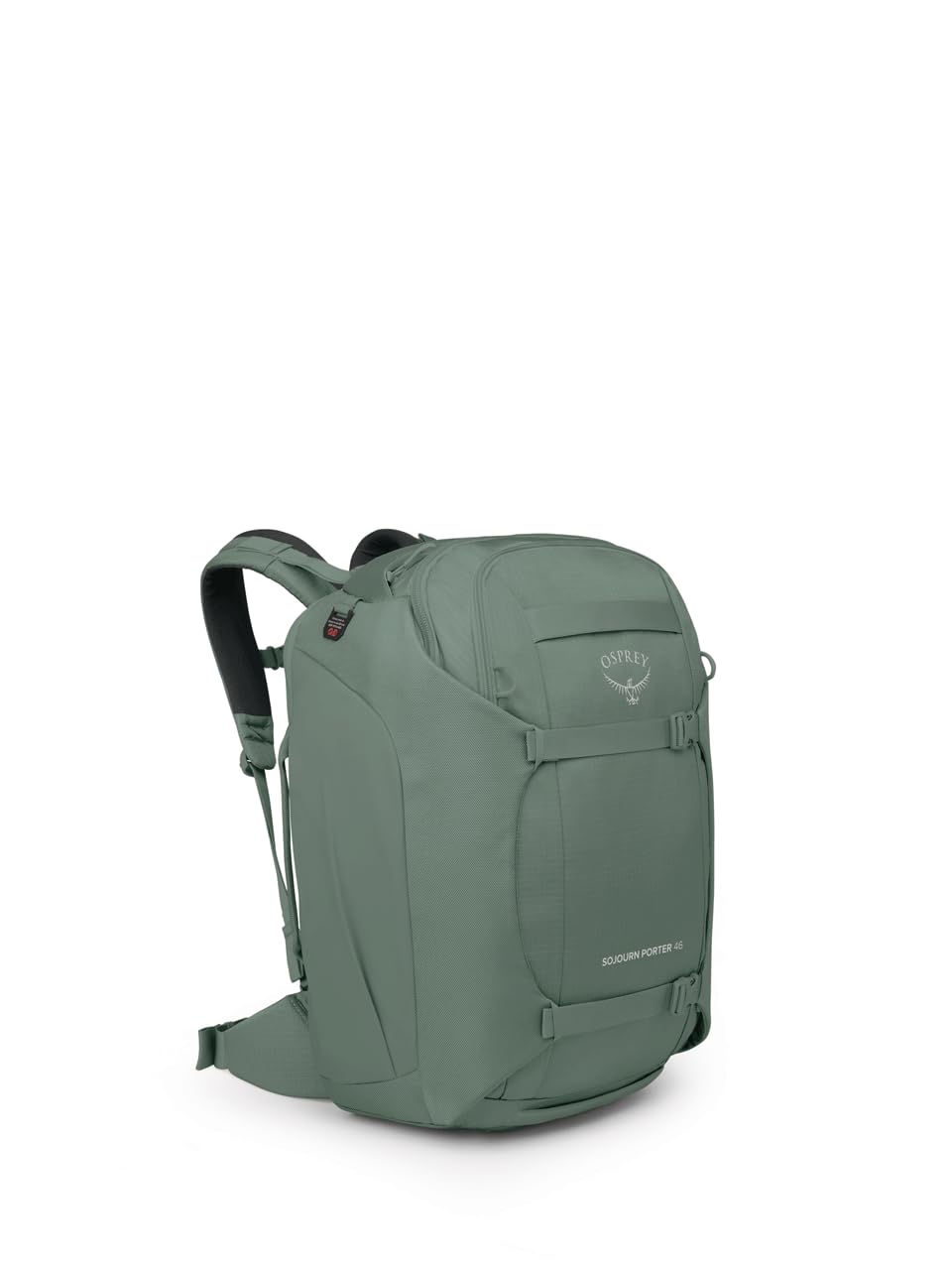 Osprey Sojourn Porter 46L Travel Backpack – Carry-On Compliant Luggage with StraightJacket Compression and Padded Laptop Sleeve – Durable Pack for International or Urban Travel, Koseret Green