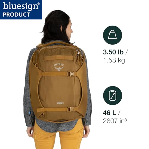 Osprey Sojourn Porter 46L Travel Backpack – Carry-On Compliant Luggage with StraightJacket Compression and Padded Laptop Sleeve – Durable Pack for International or Urban Travel, Brindle Brown | Osprey Backpacks