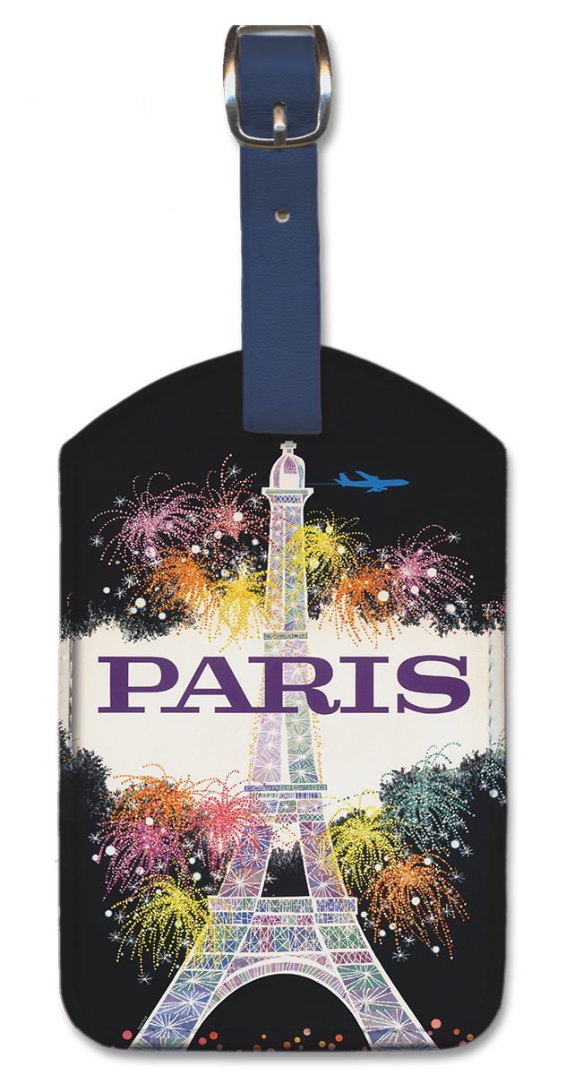 Pacifica Island Art Leatherette Luggage Baggage Tag - Paris by David Klein