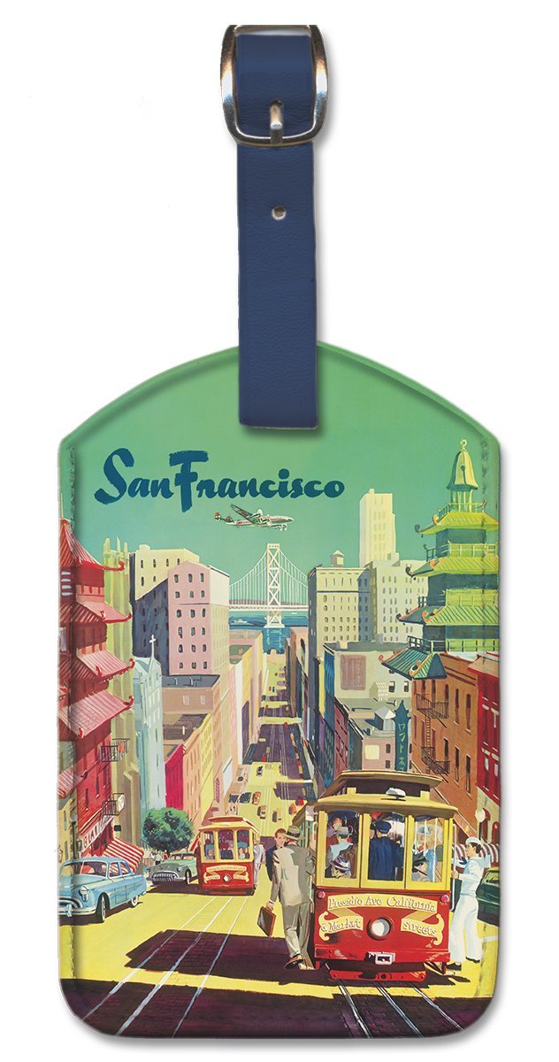 Pacifica Island Art Leatherette Luggage Baggage Tag - San Francisco by Klein