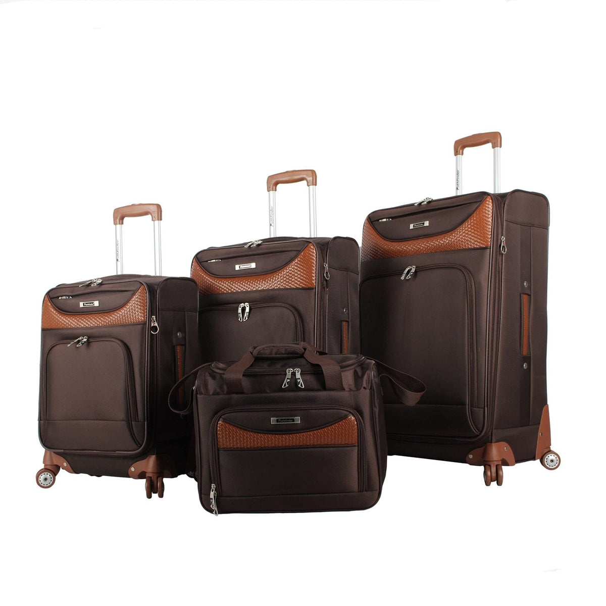 Pathfinder 4-Piece Spinner Luggage Set (Chocolate)