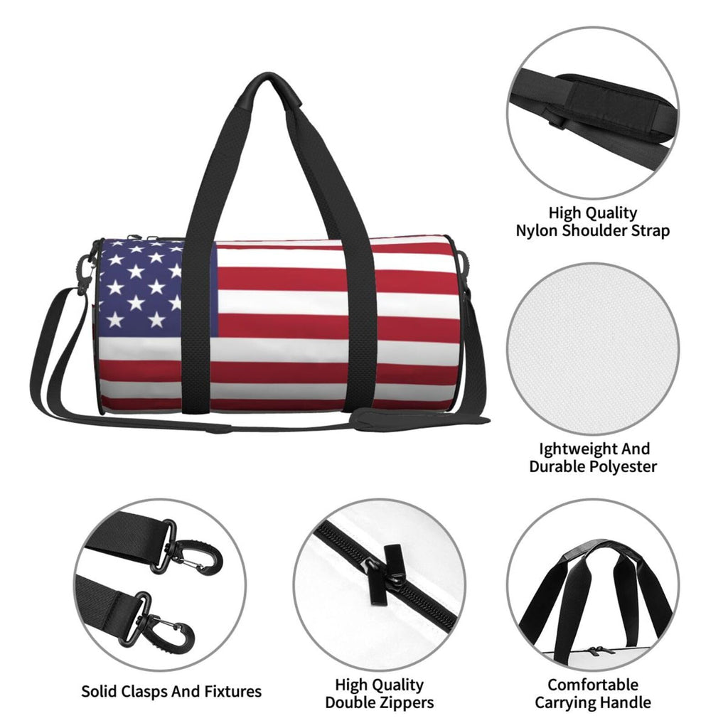 Patriotic flag of USA Speck Foldable Travel Duffel Bag Large Packable Travel Bag for Men Women