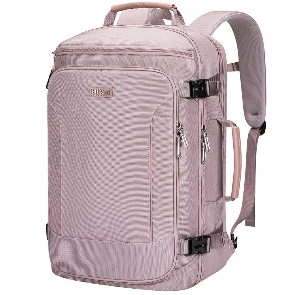 PIJUSHI Travel Laptop Backpack 35L Carry on Backpack for Women Men Flight Approved Business Daypack with USB Charging Port for Work Travel(PE067 Purple)