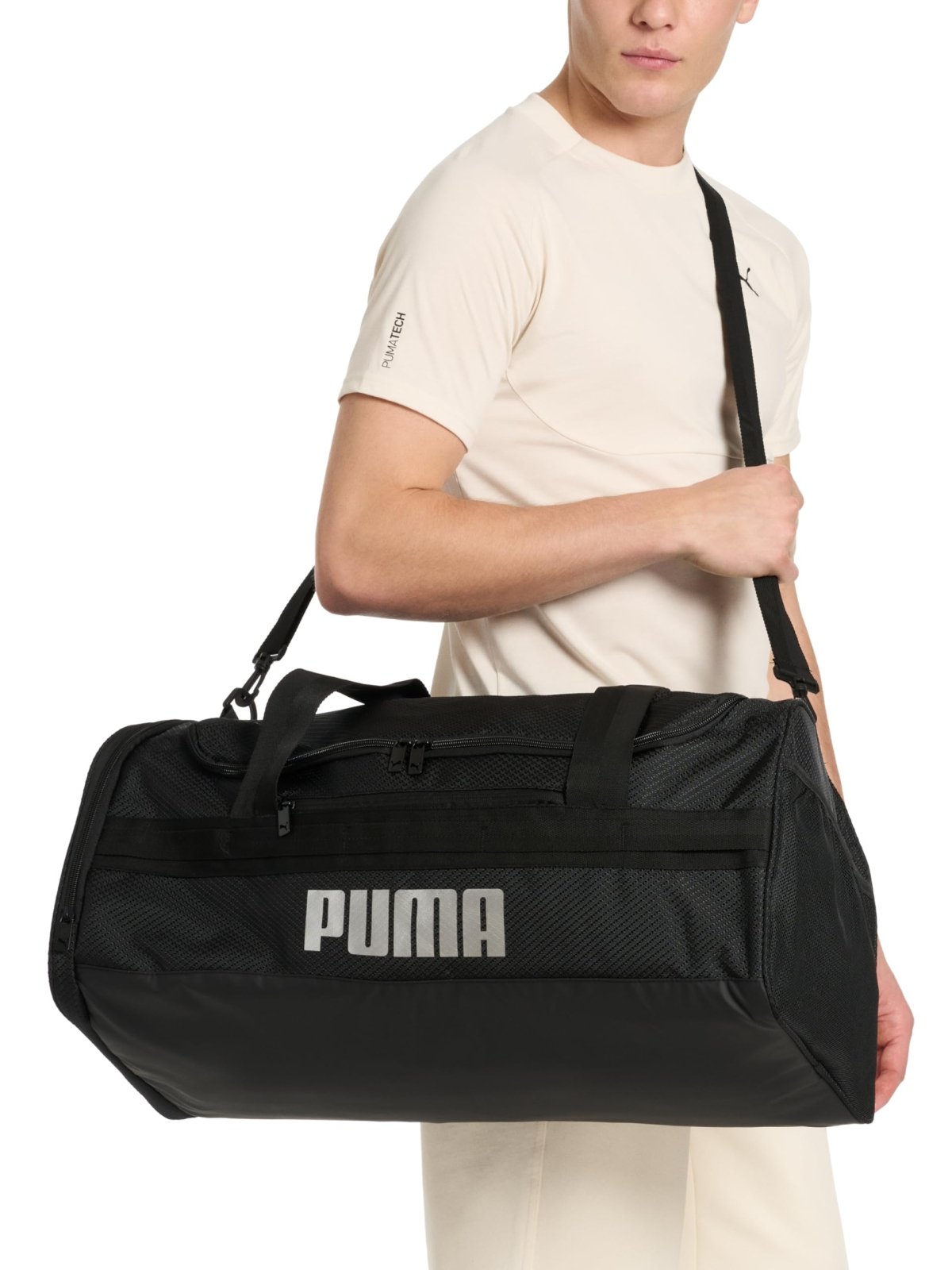 PUMA Demand Duffel Bag, Gray/Black, OS