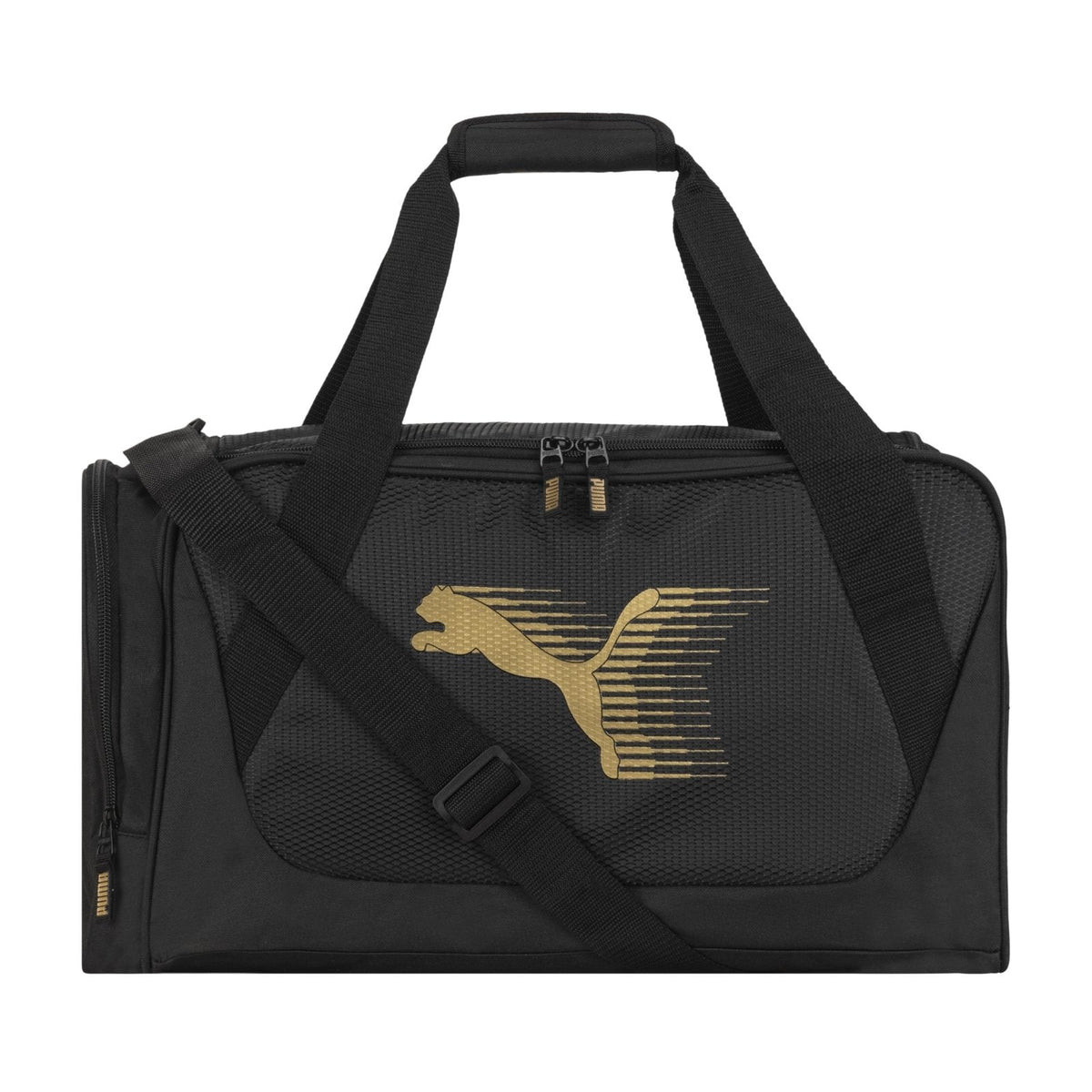 PUMA Form Factor Duffel Bag, Black/Gold, OS
