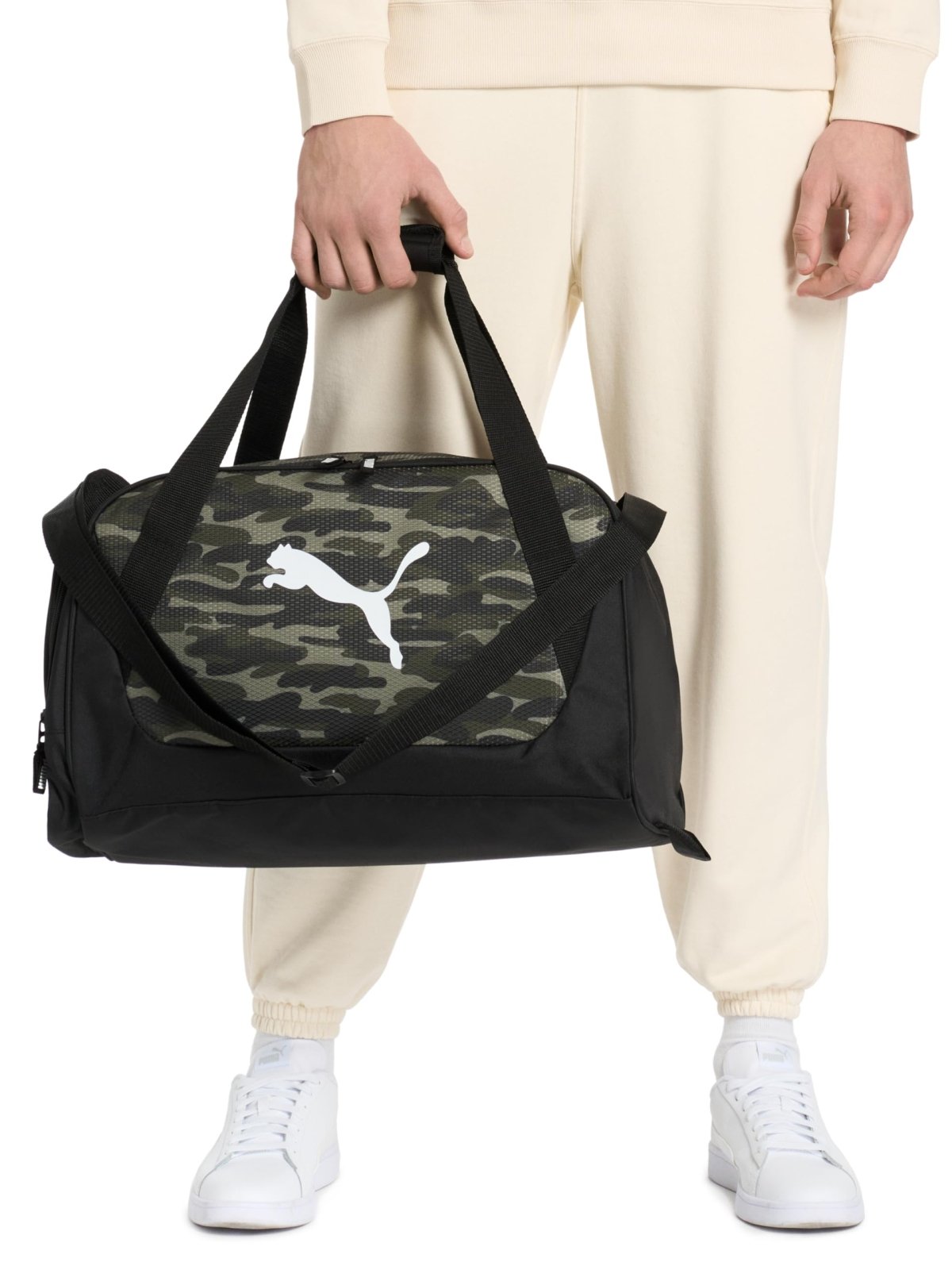 PUMA Form Factor Duffel Bag, Black/Gold, OS