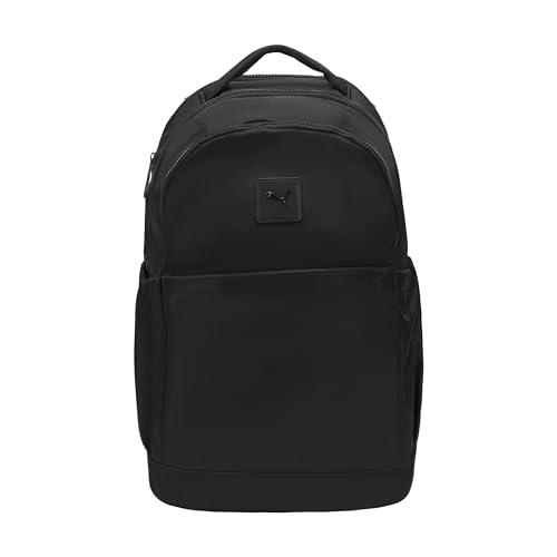 PUMA Women's Candid Nylon Backpack with Laptop Compartment, Luggage Strap & Key Clip, Black, One Size