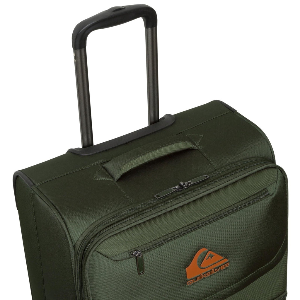 Quiksilver Buxton Suitcases Softside Expandable Luggage with Spinner Wheels, Large 3 - Piece Set (20/26/30) (Green)