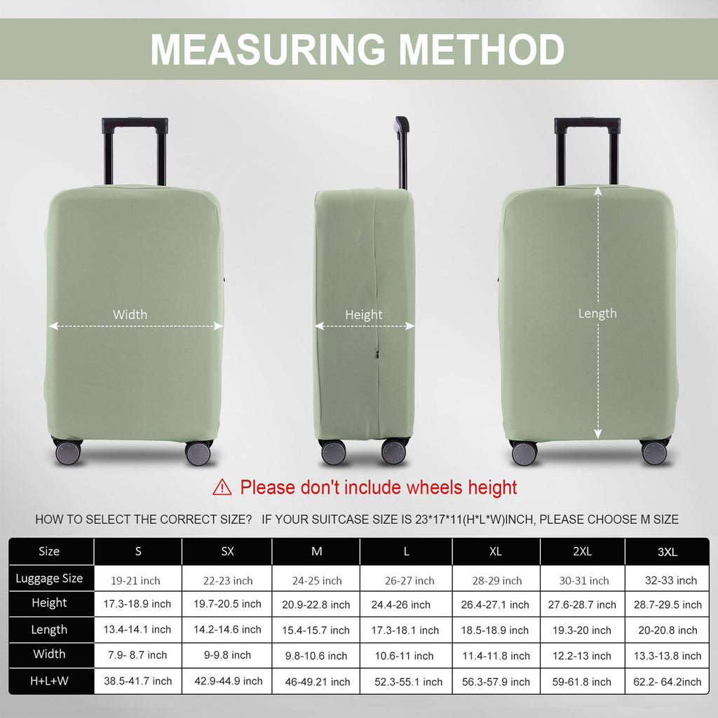 RainVillage Travel Luggage Cover - Scratch - Resistant Fit 19 - 31 Inch, Cyan, XL(28 - 29 inch)