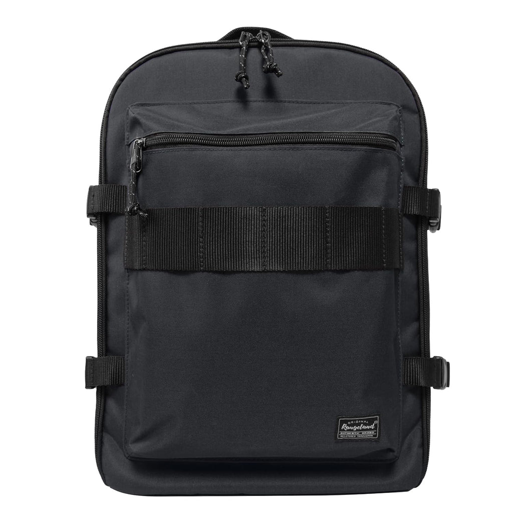 Rangeland Lightweight Travel Backpack Hiking Daypack Laptop Bookbag, 17L Carry-on Personal Item Weekender Overnight Bag Unisex, All Black