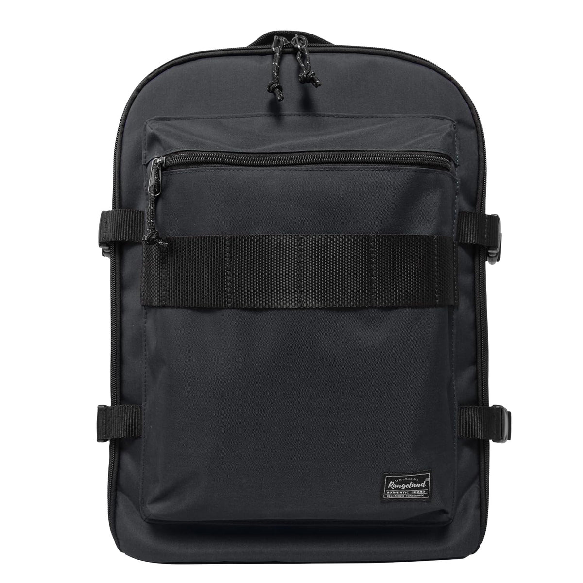 Rangeland Lightweight Travel Backpack Hiking Daypack Laptop Bookbag, 17L Carry-on Personal Item Weekender Overnight Bag Unisex, All Black