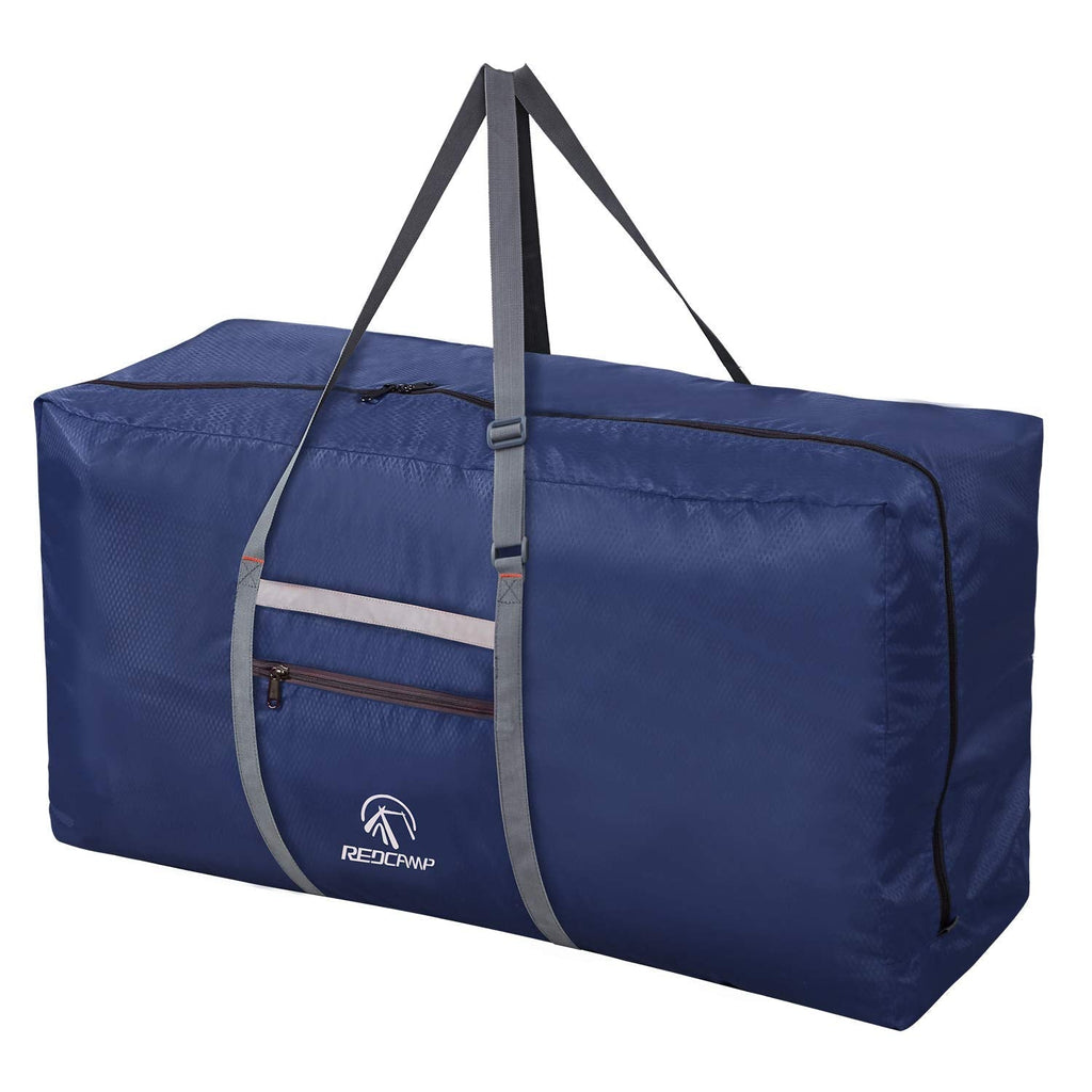 REDCAMP Foldable Extra Large Duffle Bag 100L/31 Inch, Lightweight Travel Duffel Bag with Adjustable Strap for Men Women,Dark Blue