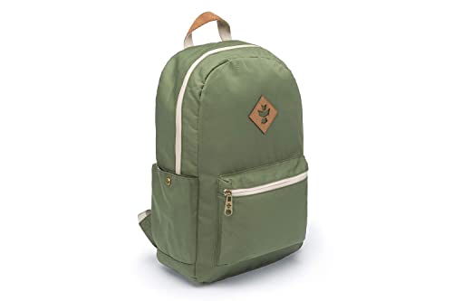 Revelry Supply Escort Smell Proof and Water Resistant Medium Size Travel Backpack (Green)