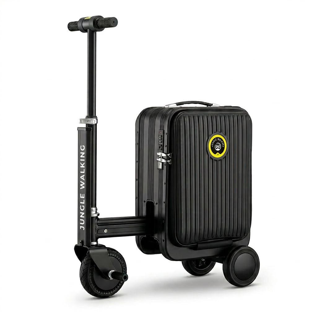 Rideable Suitcase for Adults & Kids, Electric Rideable Luggage 20" Carry On, 250W Electric Scooter Suitcase, 8 MPH, 5 Miles Range, Removable Battery, TSA Lock, USB Charging