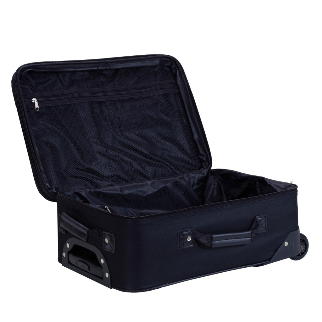 Rockland Fashion Softside Upright Luggage Set, Black/Gray, 2 - Piece (14/19)